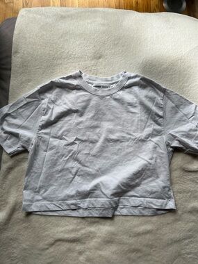 Pull&Bear Cropped White Tee S